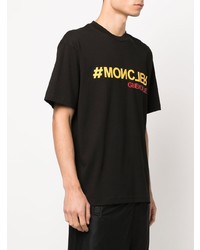 T-shirt à col rond imprimé noir MONCLER GRENOBLE