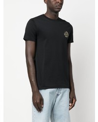 T-shirt à col rond imprimé noir VERSACE JEANS COUTURE