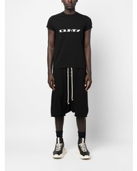 T-shirt à col rond imprimé noir Rick Owens DRKSHDW