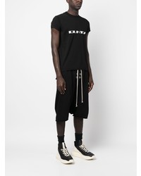 T-shirt à col rond imprimé noir Rick Owens DRKSHDW