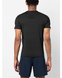 T-shirt à col rond imprimé noir Ea7 Emporio Armani