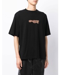 T-shirt à col rond imprimé noir Off-White