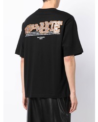 T-shirt à col rond imprimé noir Off-White