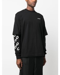 T-shirt à col rond imprimé noir Off-White