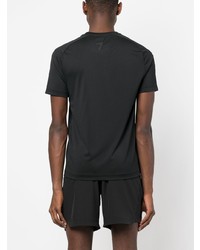 T-shirt à col rond imprimé noir Ea7 Emporio Armani