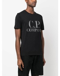 T-shirt à col rond imprimé noir C.P. Company