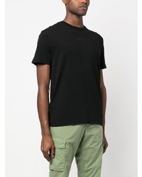 T-shirt à col rond imprimé noir Stone Island