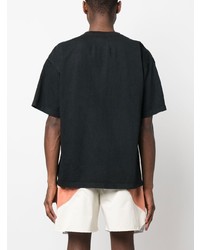 T-shirt à col rond imprimé noir Rhude