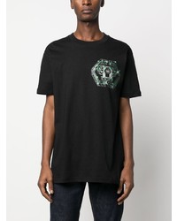 T-shirt à col rond imprimé noir Philipp Plein