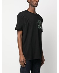 T-shirt à col rond imprimé noir Philipp Plein