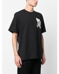 T-shirt à col rond imprimé noir Y-3