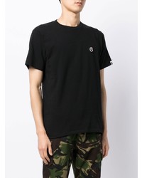 T-shirt à col rond imprimé noir A Bathing Ape