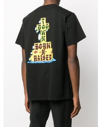 T-shirt à col rond imprimé noir BornxRaised