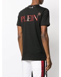 T-shirt à col rond imprimé noir Philipp Plein