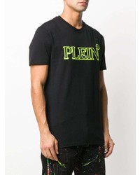 T-shirt à col rond imprimé noir Philipp Plein