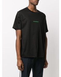 T-shirt à col rond imprimé noir Emporio Armani