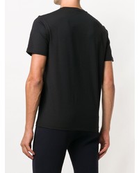 T-shirt à col rond imprimé noir Ea7 Emporio Armani