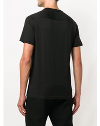 T-shirt à col rond imprimé noir Ea7 Emporio Armani