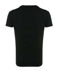 T-shirt à col rond imprimé noir Emporio Armani