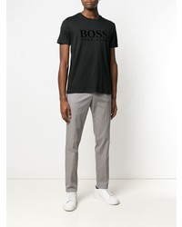 T-shirt à col rond imprimé noir BOSS HUGO BOSS