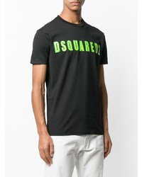 T-shirt à col rond imprimé noir DSQUARED2