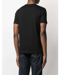 T-shirt à col rond imprimé noir Ea7 Emporio Armani