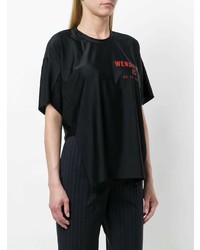 T-shirt à col rond imprimé noir Wendy Jim