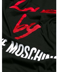 T-shirt à col rond imprimé noir Love Moschino