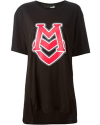 T-shirt à col rond imprimé noir Love Moschino
