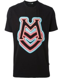 T-shirt à col rond imprimé noir Love Moschino