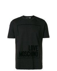 T-shirt à col rond imprimé noir Love Moschino