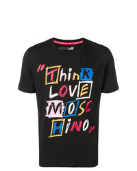 T-shirt à col rond imprimé noir Love Moschino