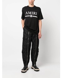 T-shirt à col rond imprimé noir Amiri