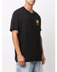 T-shirt à col rond imprimé noir Amiri