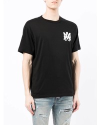 T-shirt à col rond imprimé noir Amiri