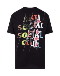 T-shirt à col rond imprimé noir Anti Social Social Club