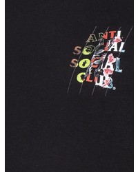 T-shirt à col rond imprimé noir Anti Social Social Club