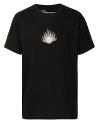 T-shirt à col rond imprimé noir Maharishi