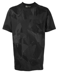 T-shirt à col rond imprimé noir Maharishi