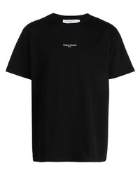 T-shirt à col rond imprimé noir MAISON KITSUNÉ