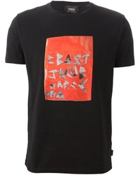 T-shirt à col rond imprimé noir Marc Jacobs