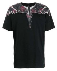 T-shirt à col rond imprimé noir Marcelo Burlon County of Milan