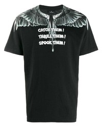 T-shirt à col rond imprimé noir Marcelo Burlon County of Milan