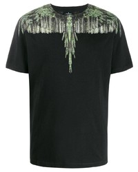 T-shirt à col rond imprimé noir Marcelo Burlon County of Milan