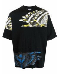 T-shirt à col rond imprimé noir Marcelo Burlon County of Milan