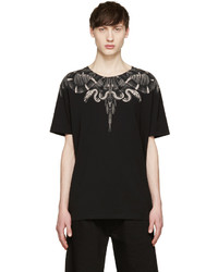 T-shirt à col rond imprimé noir Marcelo Burlon County of Milan