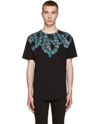 T-shirt à col rond imprimé noir Marcelo Burlon County of Milan