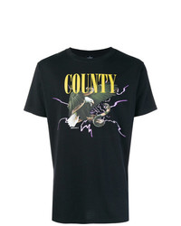 T-shirt à col rond imprimé noir Marcelo Burlon County of Milan