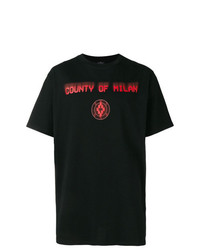 T-shirt à col rond imprimé noir Marcelo Burlon County of Milan