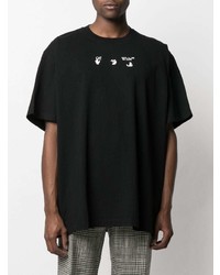 T-shirt à col rond imprimé noir Off-White